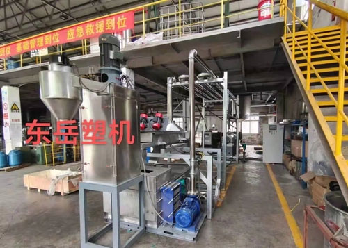 Underwater pelletizing extruder machine line